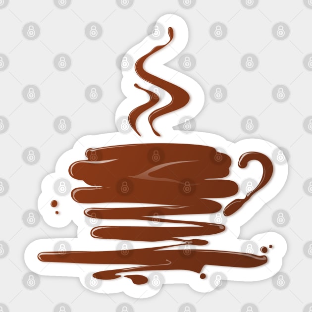 Coffee Cup Sticker by LR_Collections